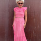 The Valentina 1960s Crochet Maxi Dress