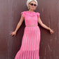 The Valentina 1960s Crochet Maxi Dress