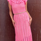 The Valentina 1960s Crochet Maxi Dress