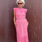 The Valentina 1960s Crochet Maxi Dress