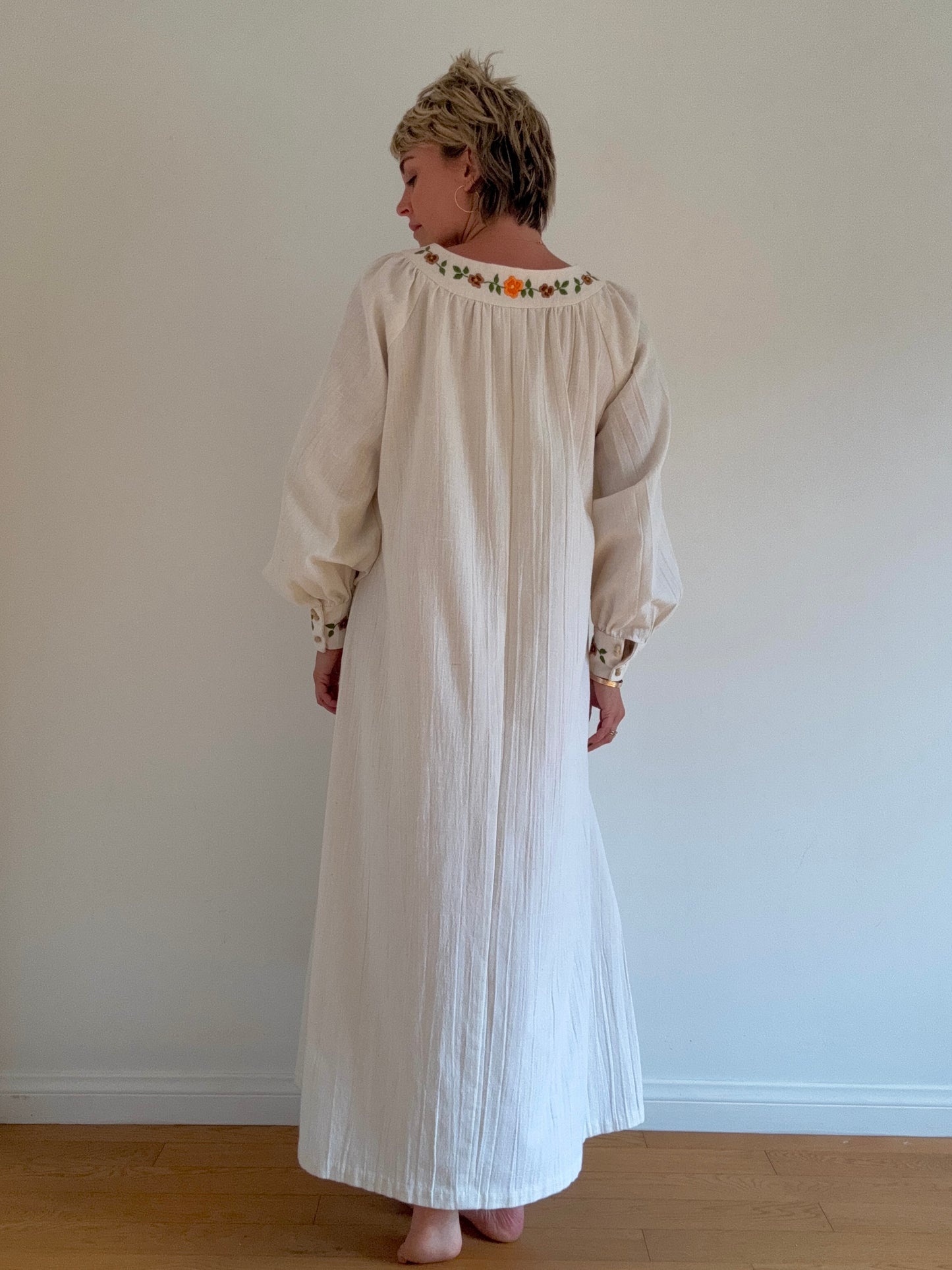 The Maria 1970s Embroidered Dress