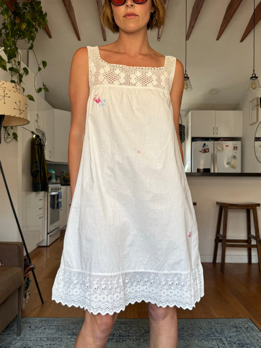 The Estelle Embroidered Antique Dress