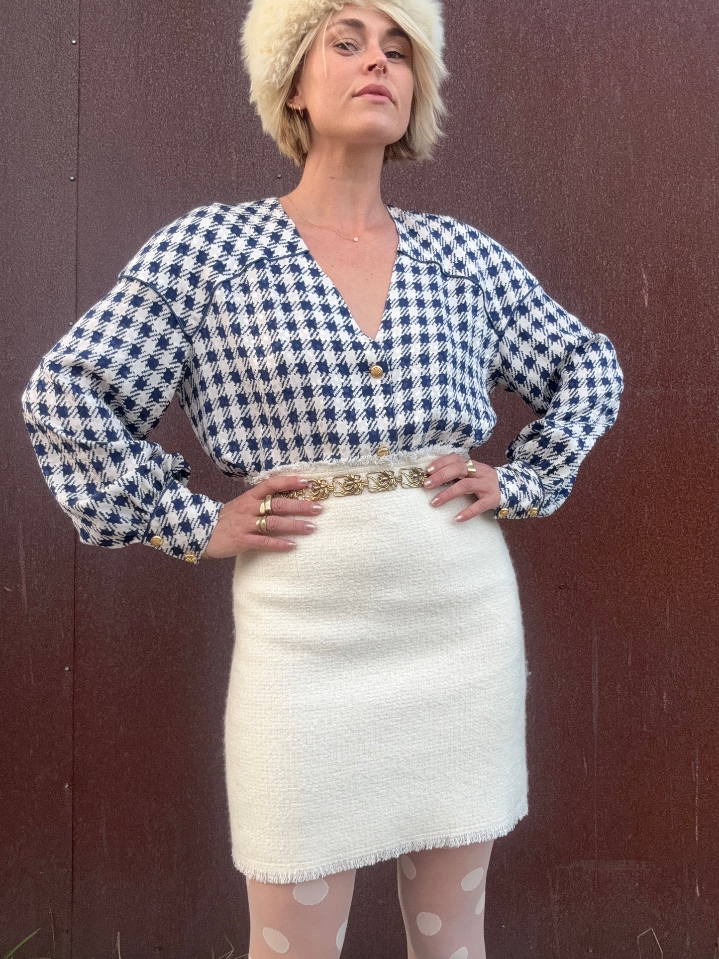 The Francesca 1980s Silk Blouse