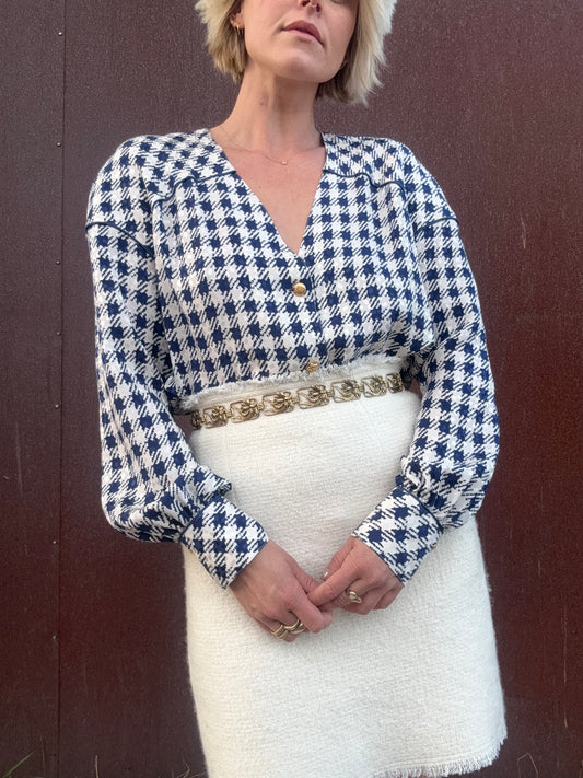 The Francesca 1980s Silk Blouse