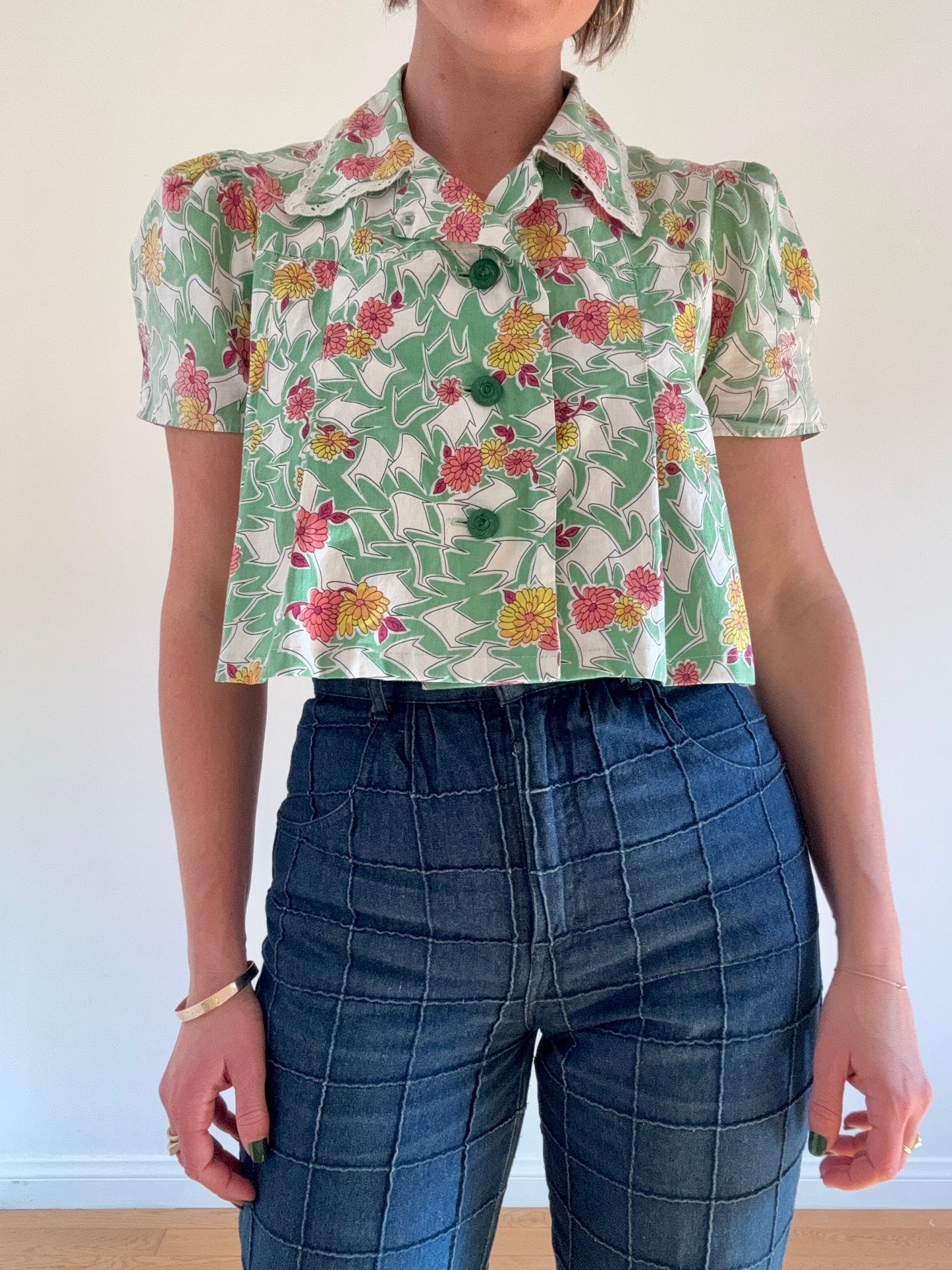 The Robyn 1940s Reworked Crop Top