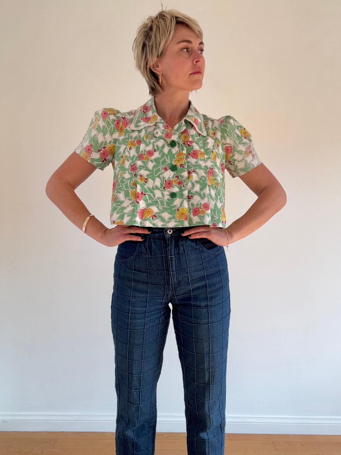 The Robyn 1940s Reworked Crop Top