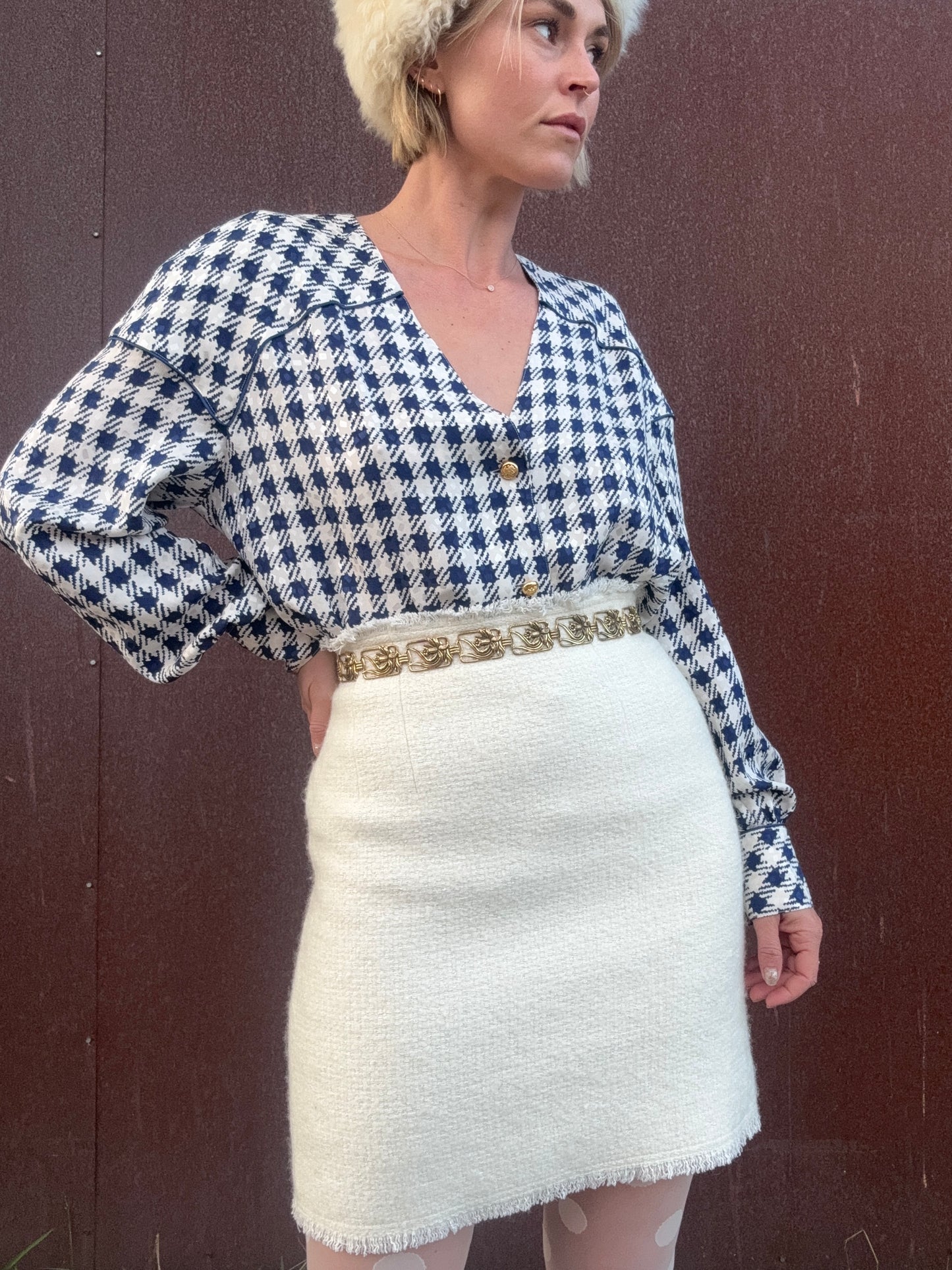 The Francesca 1980s Silk Blouse