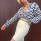The Francesca 1980s Silk Blouse