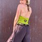 The Emilia 1990s Linen Halter Top