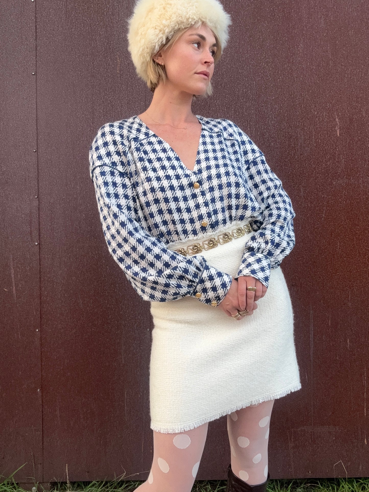 The Francesca 1980s Silk Blouse