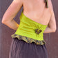 The Emilia 1990s Linen Halter Top