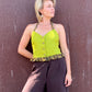 The Emilia 1990s Linen Halter Top