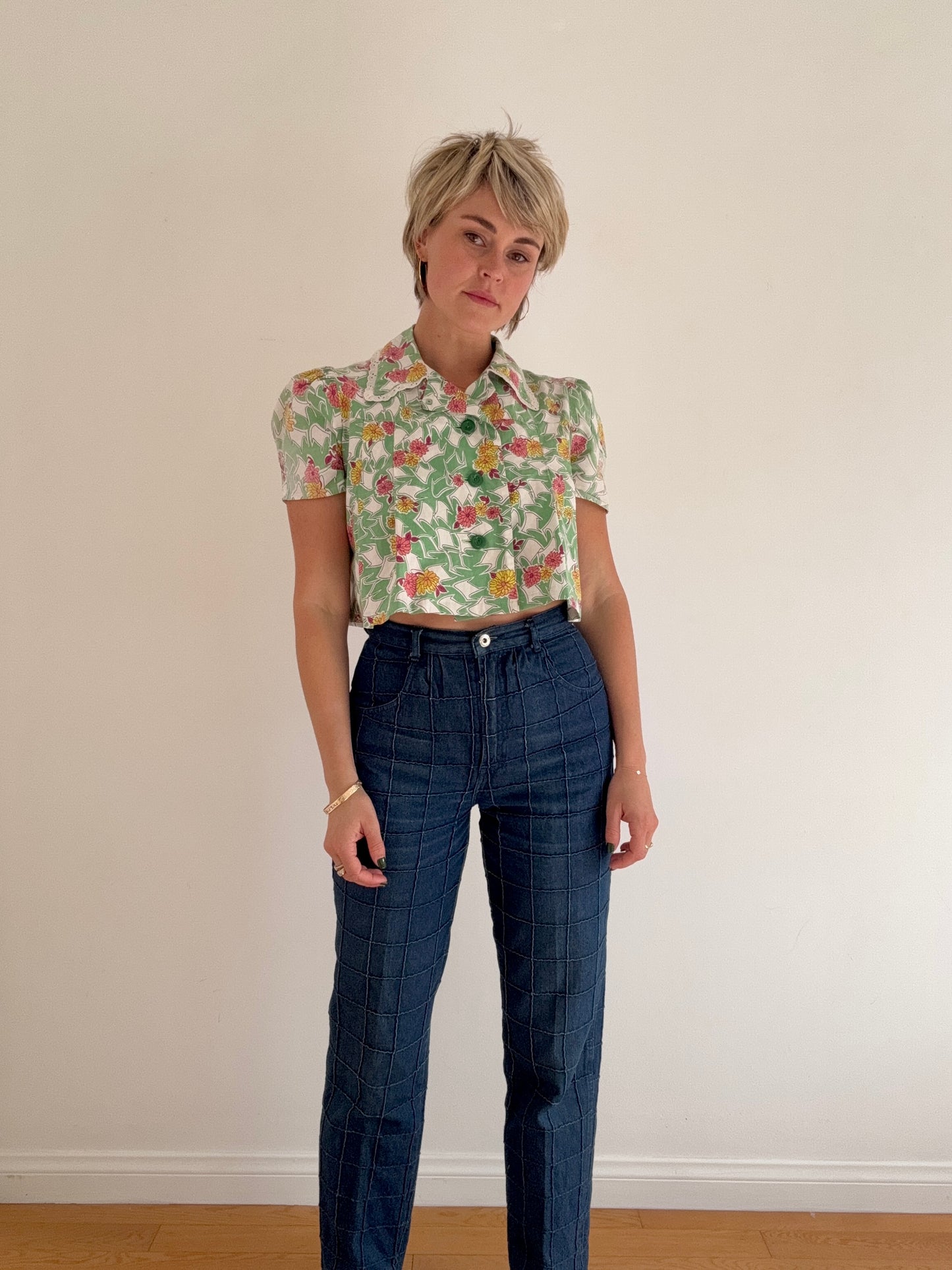 The Robyn 1940s Reworked Crop Top