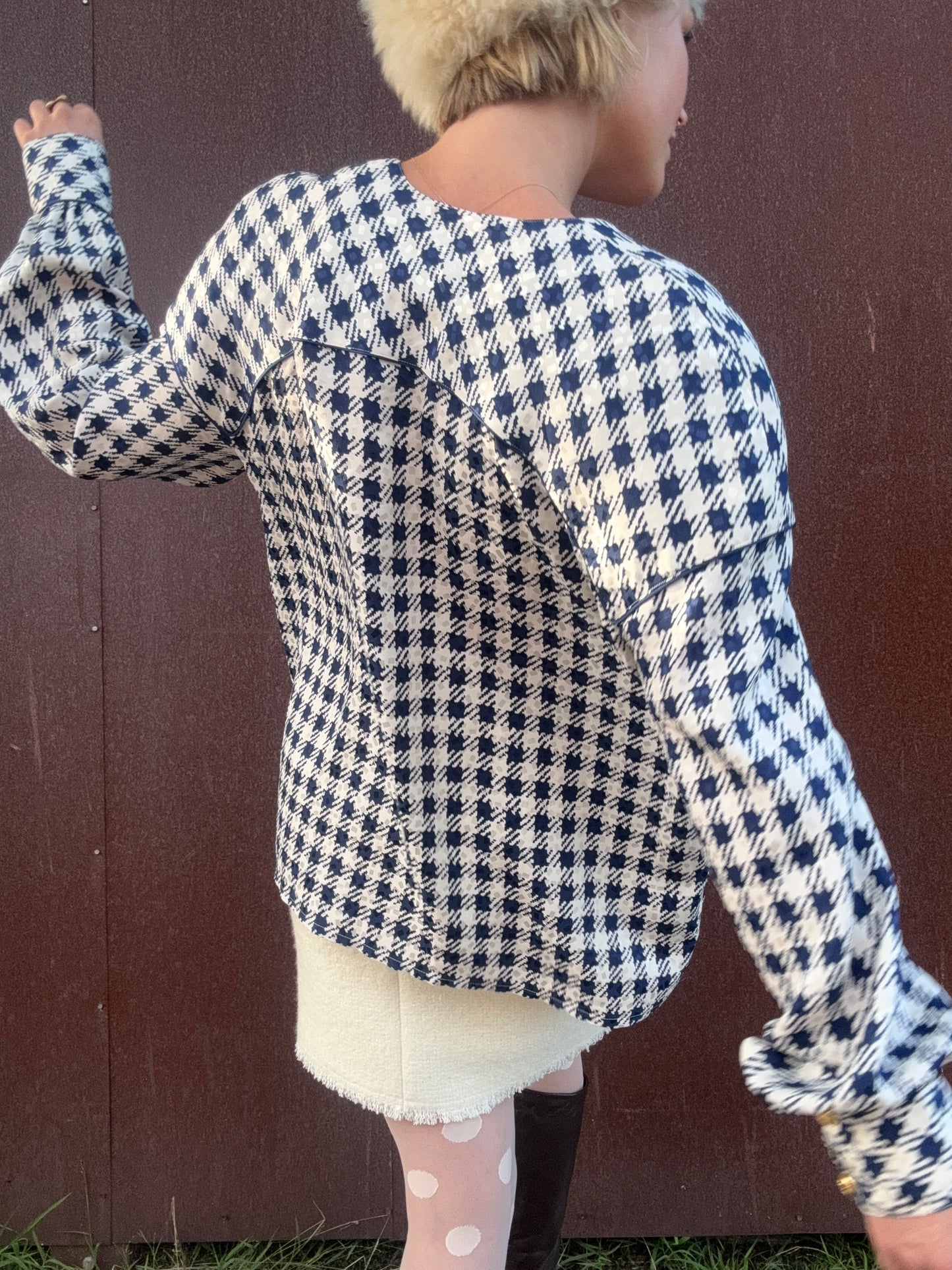 The Francesca 1980s Silk Blouse