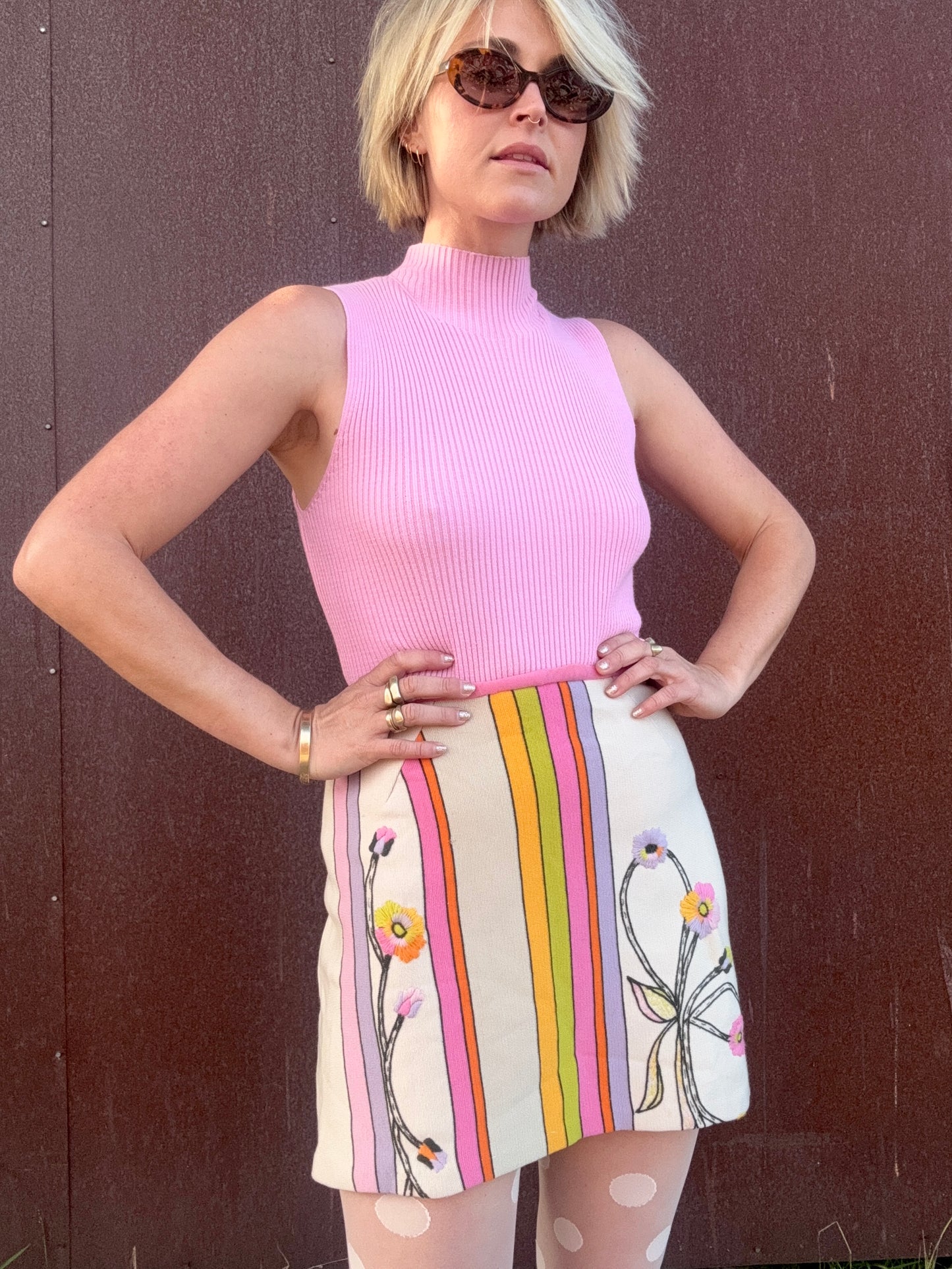 The Mireille 1990s Mock-Neck Knit