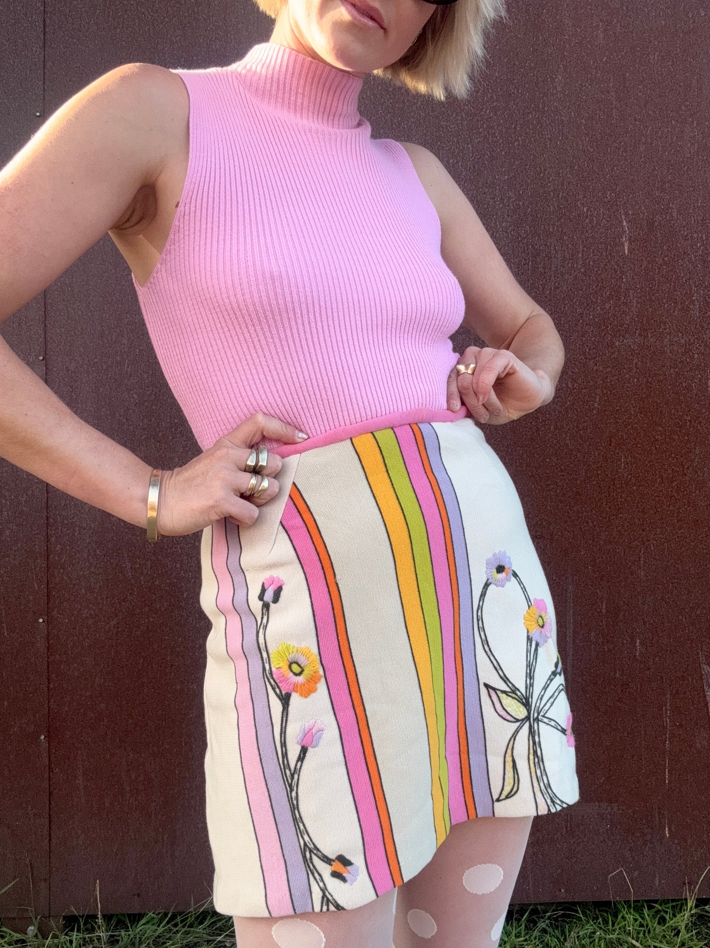 The Mireille 1990s Mock-Neck Knit