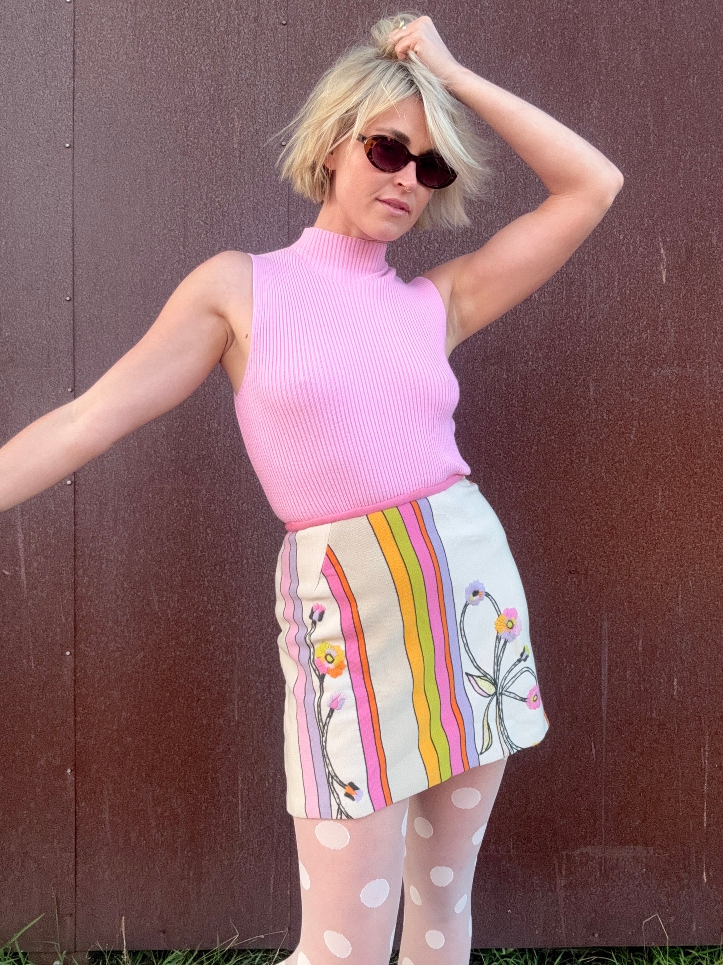 The Mireille 1990s Mock-Neck Knit