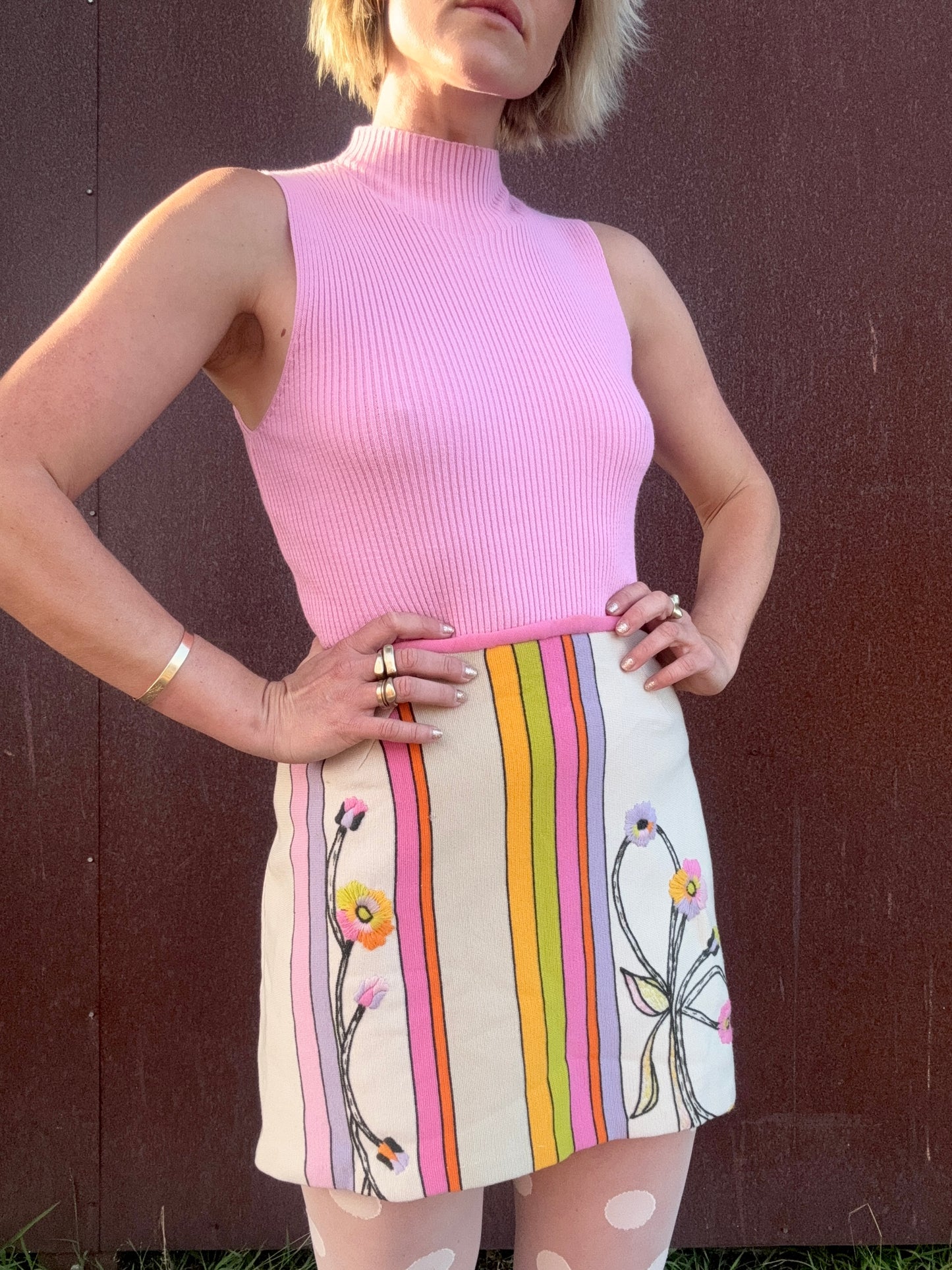 The Mireille 1990s Mock-Neck Knit