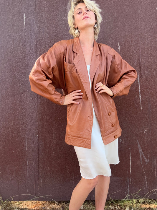 The Josephine 1980s Leather Jacket