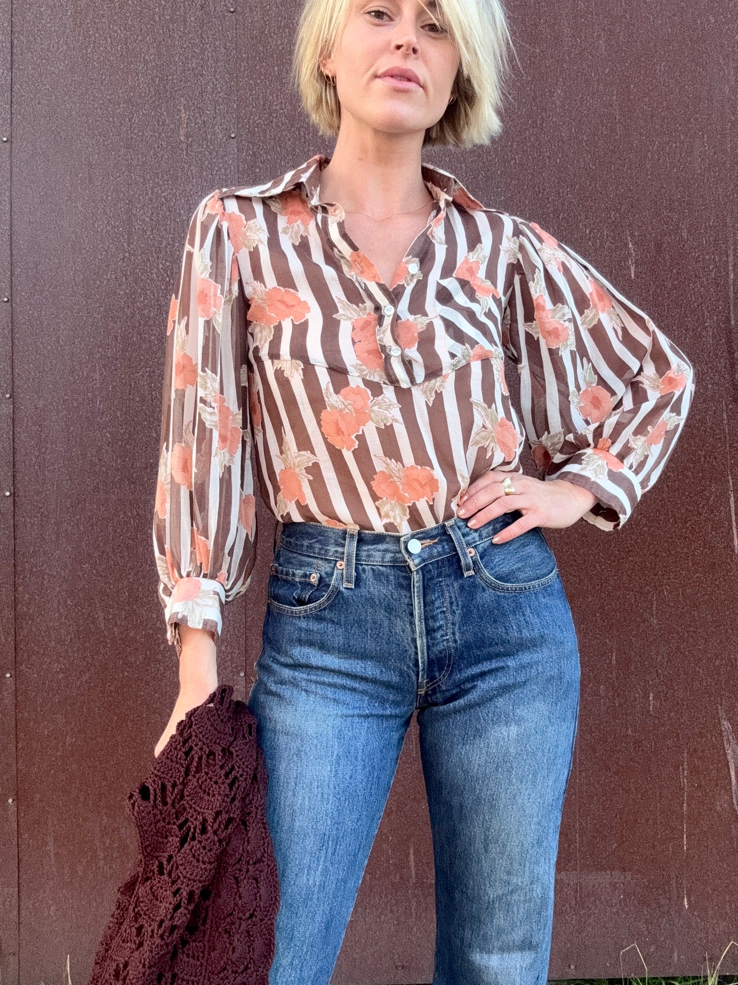 The Josephine 1960s Puff-Sleeve Blouse