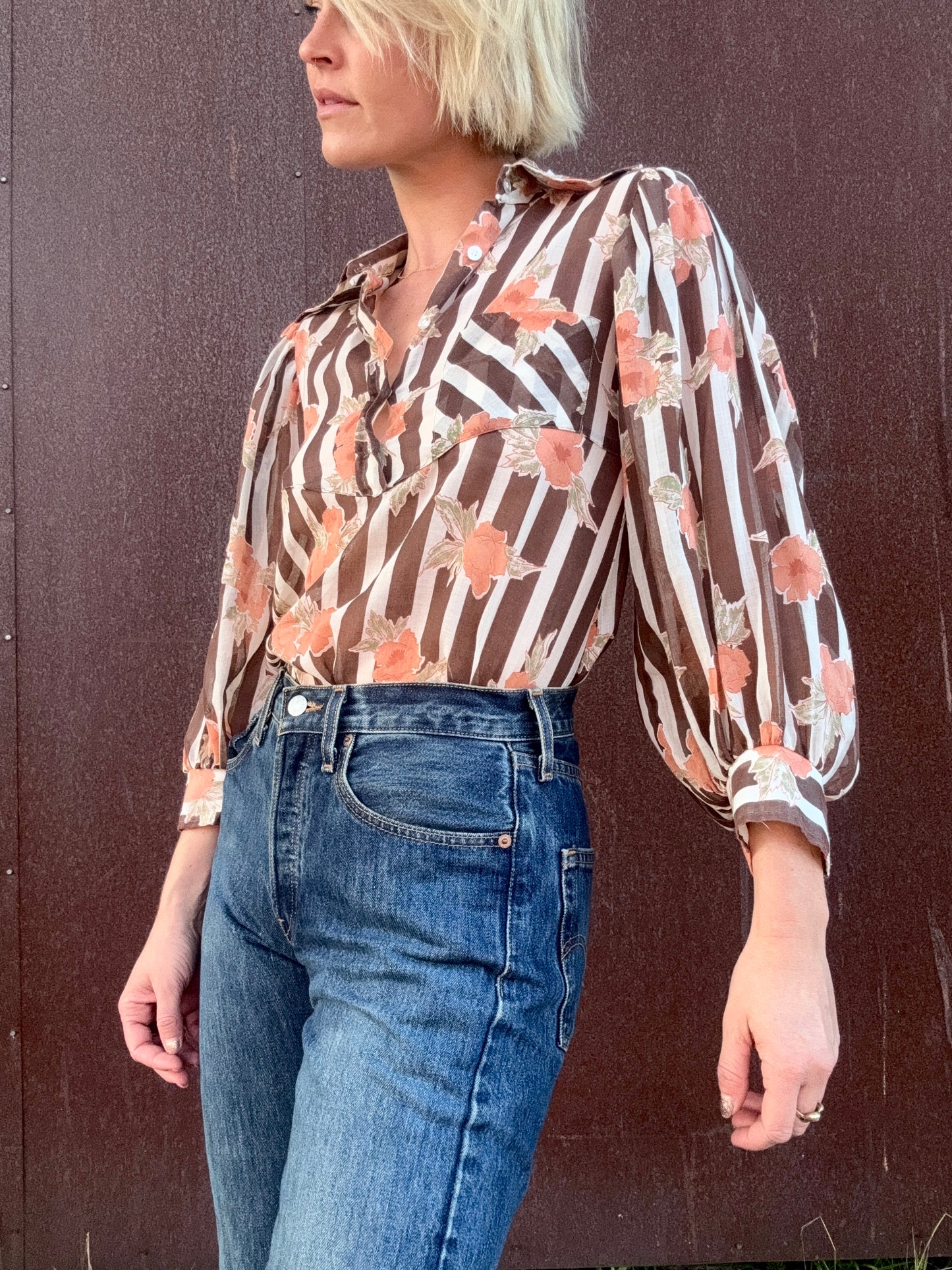 The Josephine 1960s Puff-Sleeve Blouse