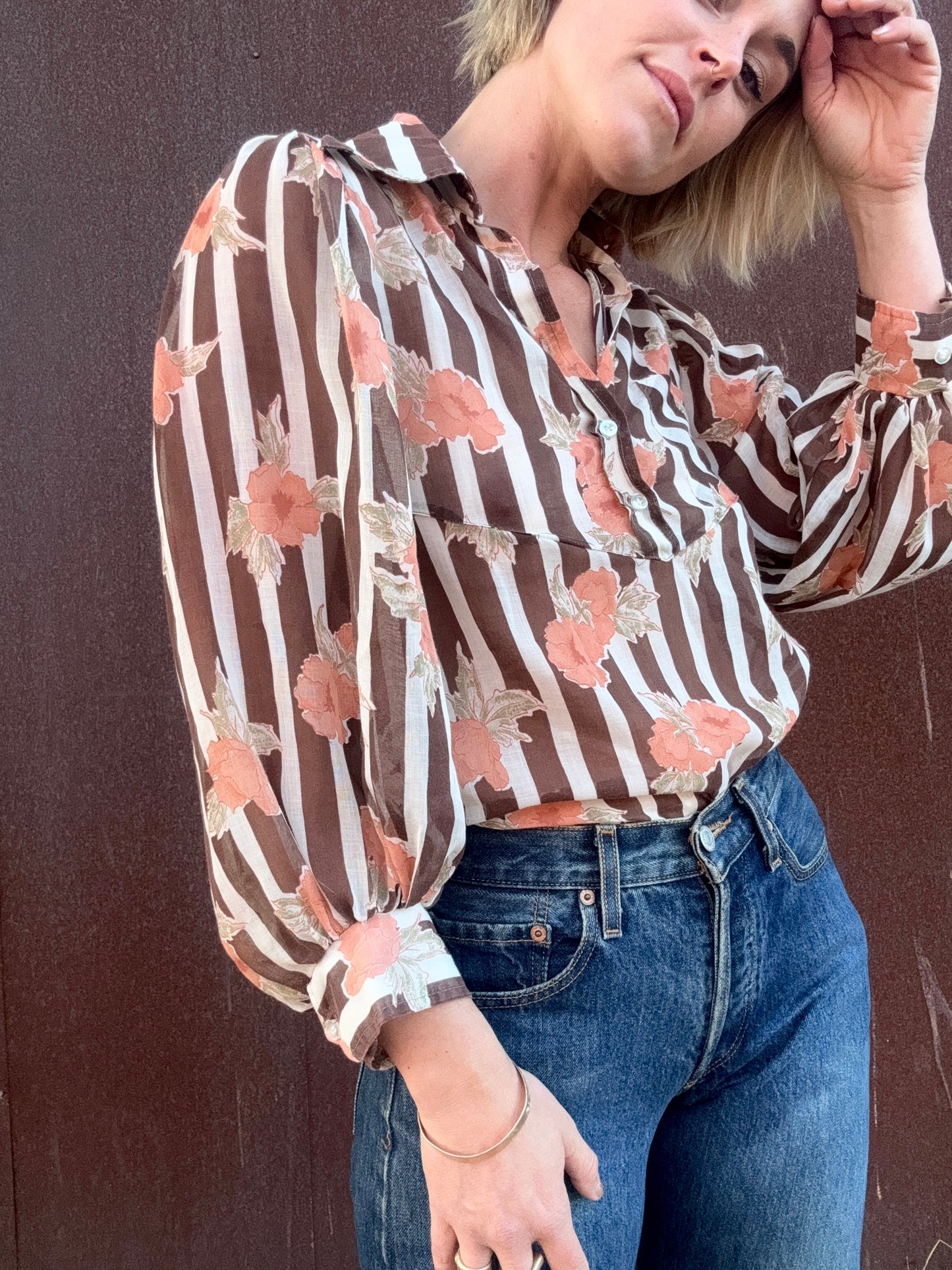 The Josephine 1960s Puff-Sleeve Blouse