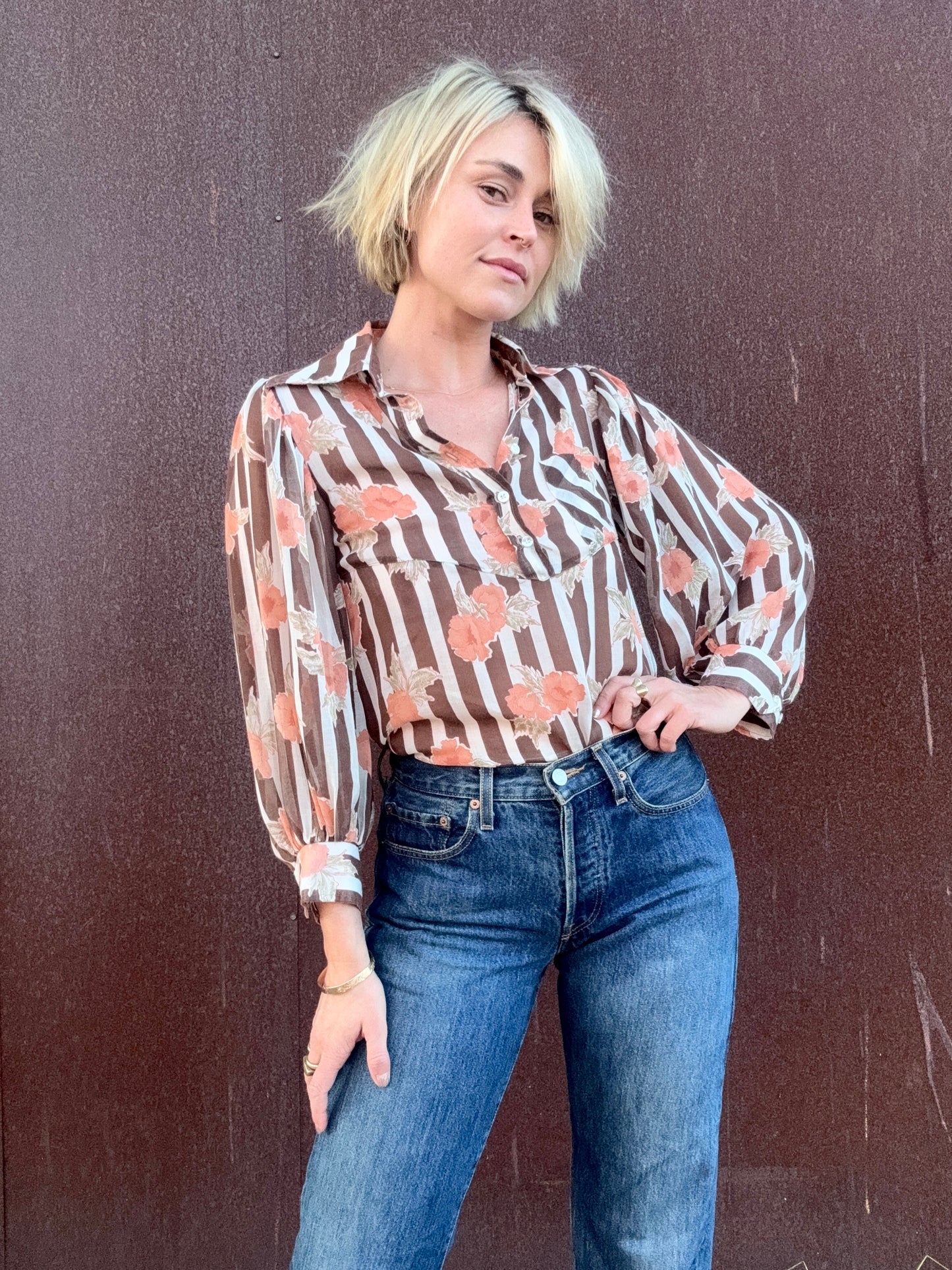 The Josephine 1960s Puff-Sleeve Blouse