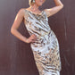 The Miranda 1990s Cowlneck Dress