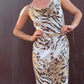 The Miranda 1990s Cowlneck Dress