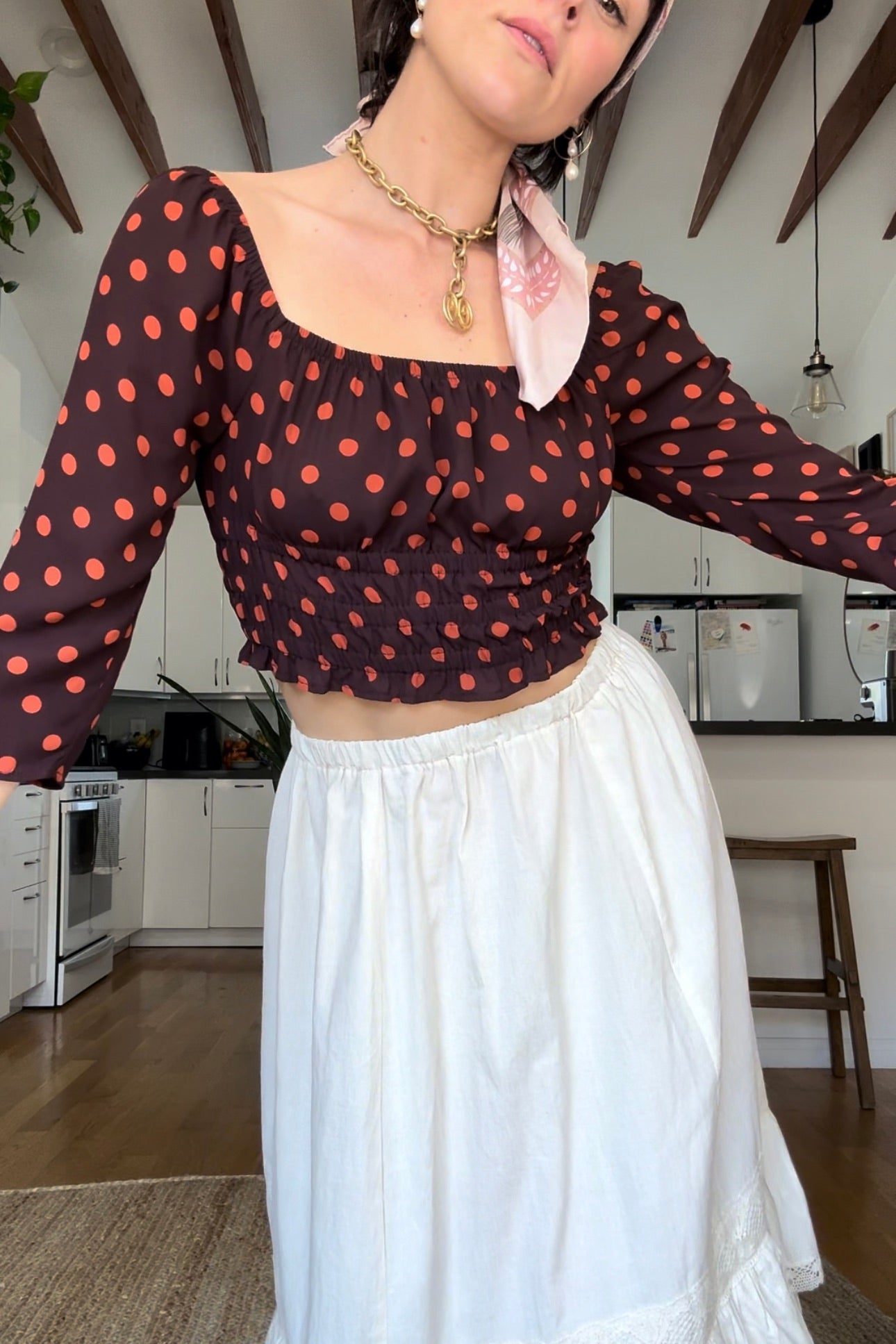 The Raven Polka Dot Top