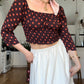 The Raven Polka Dot Top