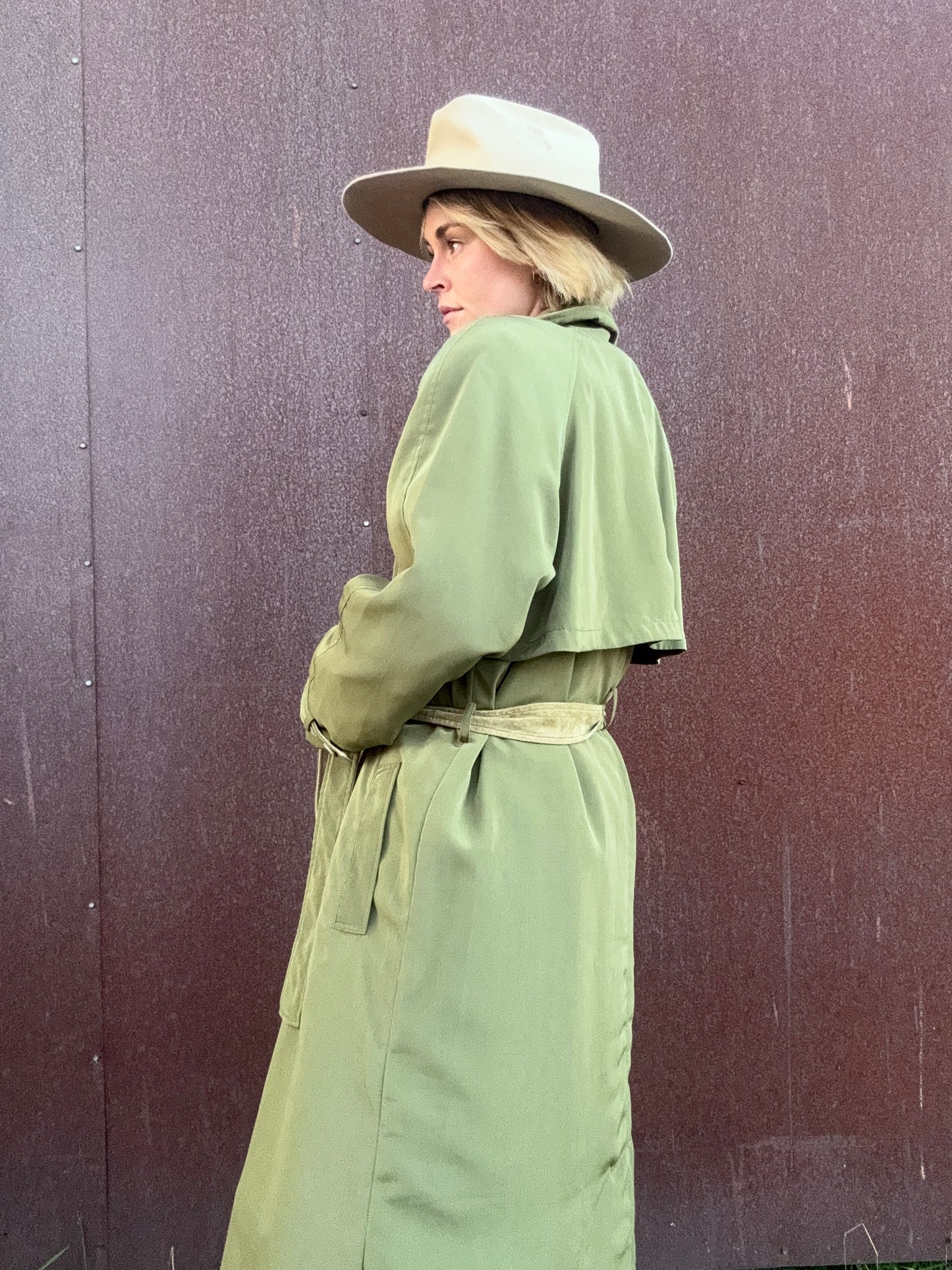 The Portia Leather-Trimmed Trench