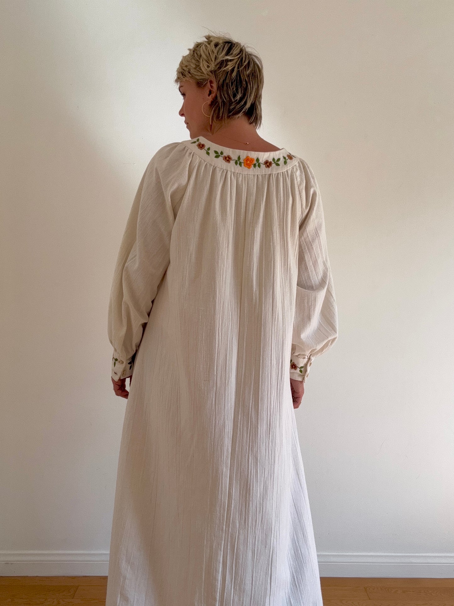 The Maria 1970s Embroidered Dress