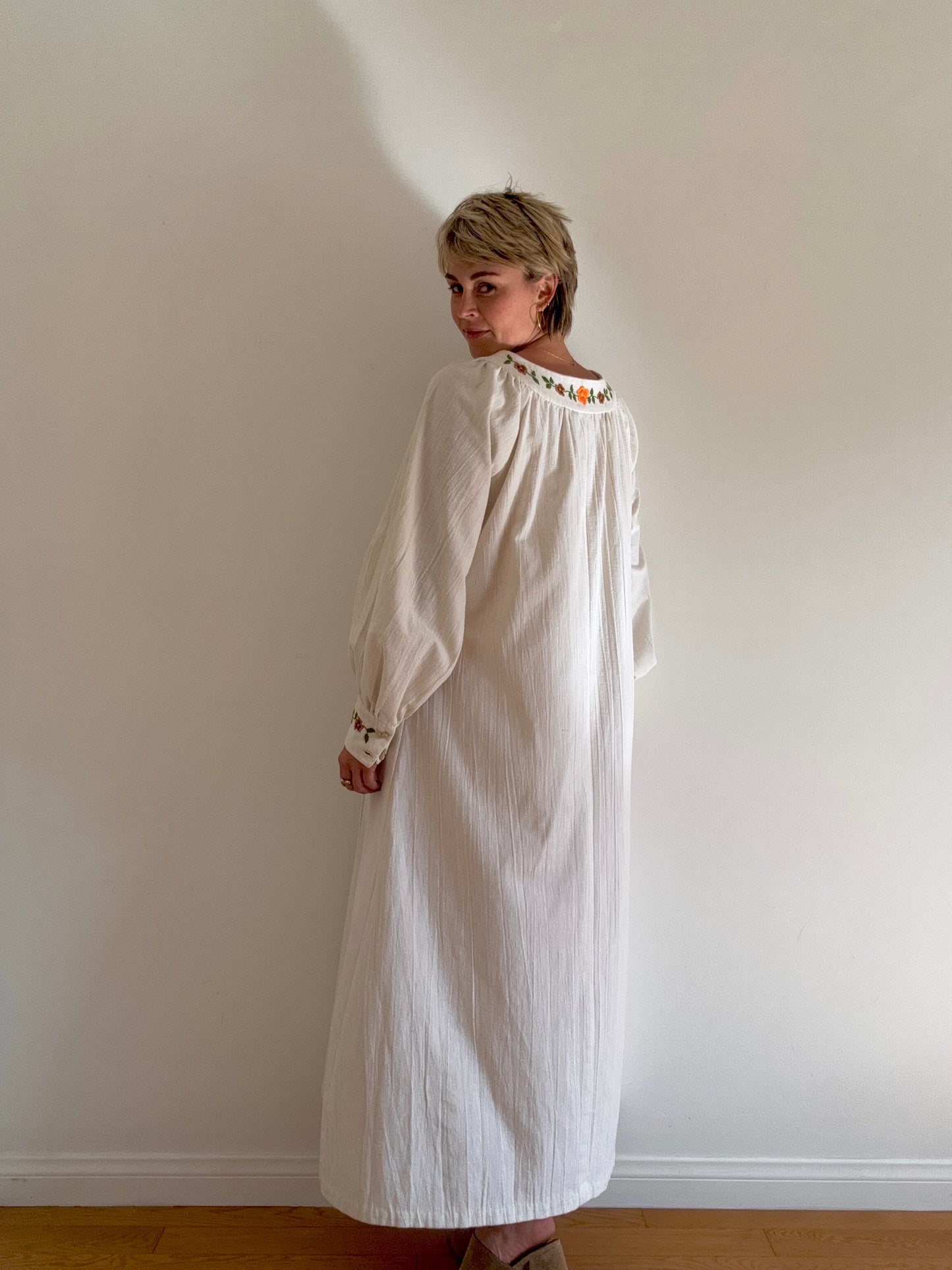 The Maria 1970s Embroidered Dress