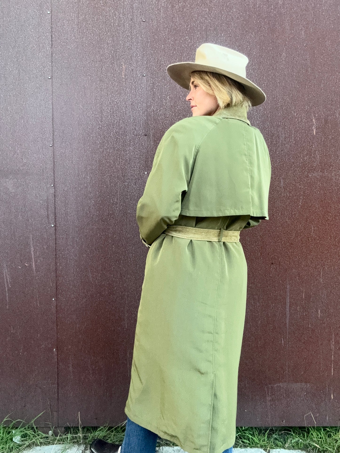 The Portia Leather-Trimmed Trench