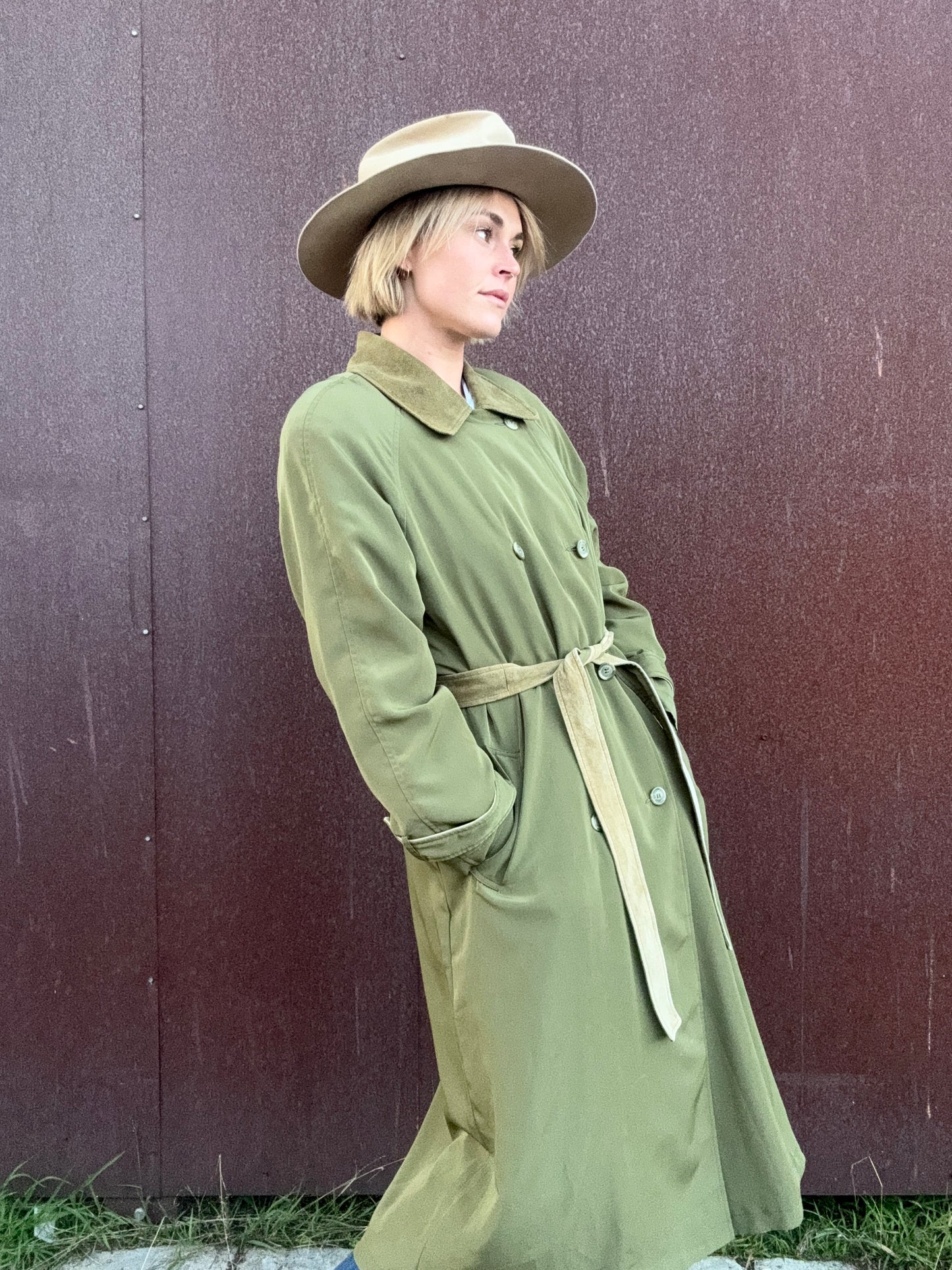 The Portia Leather-Trimmed Trench