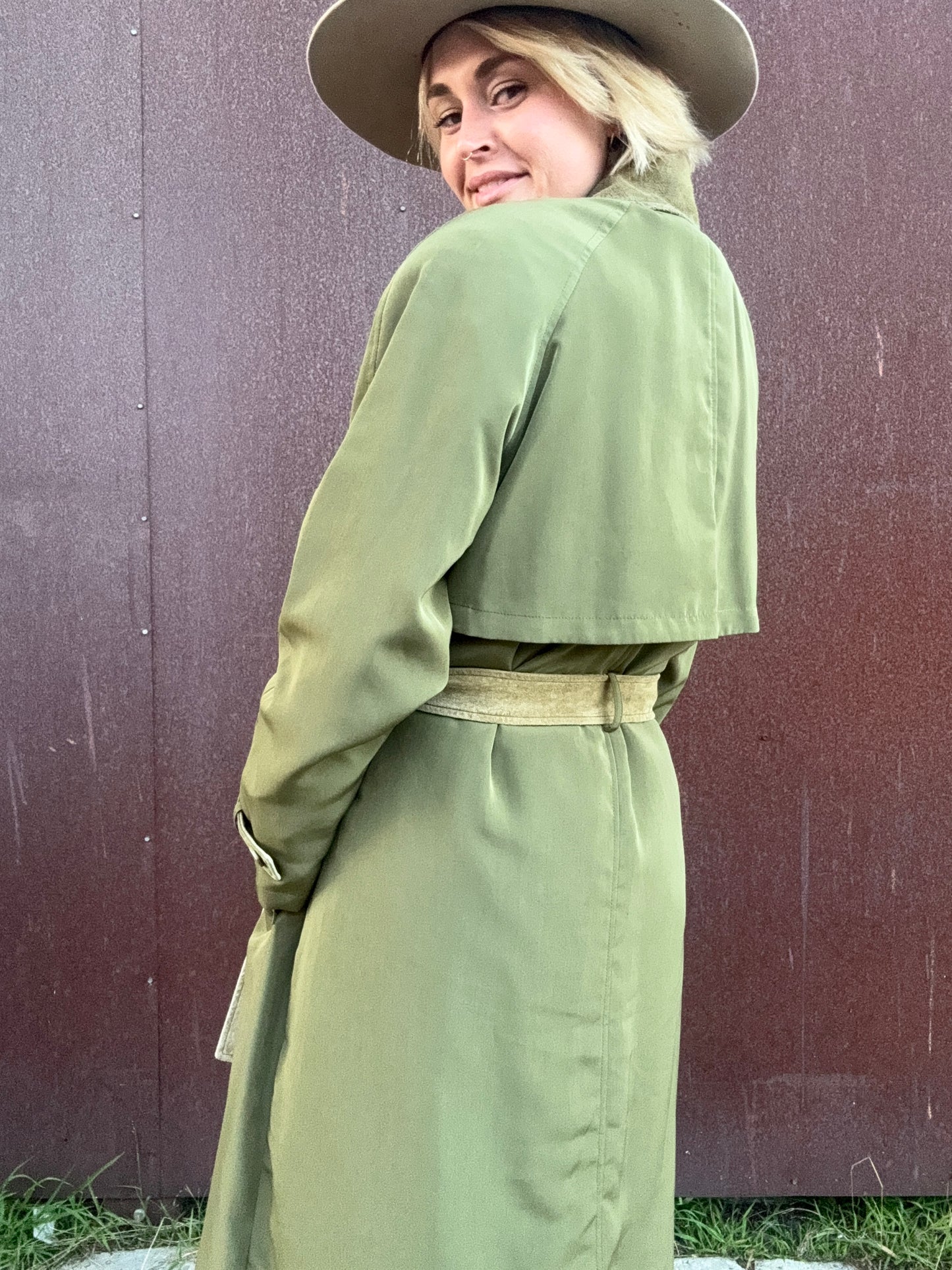 The Portia Leather-Trimmed Trench