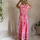 The Annette 1970s Handmade Gingham Dress