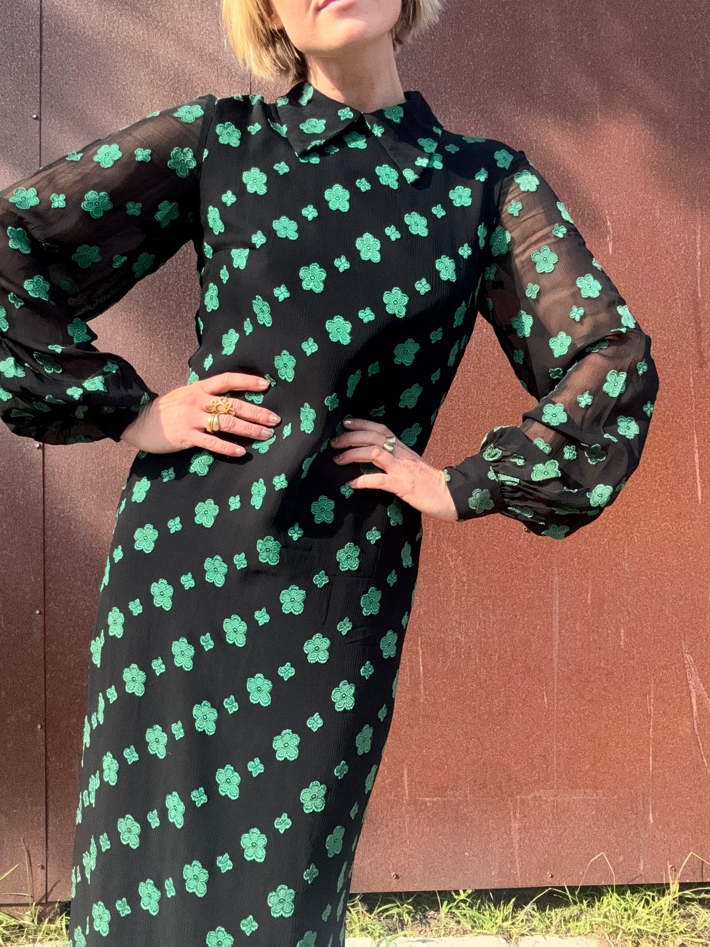 The Jon Mandl 1960s Chiffon Maxi Dress