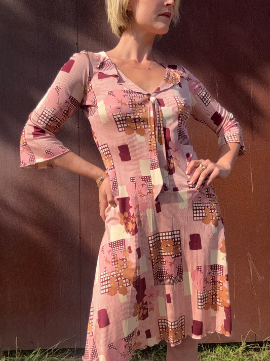 The Marcella 1970s Silk Dress