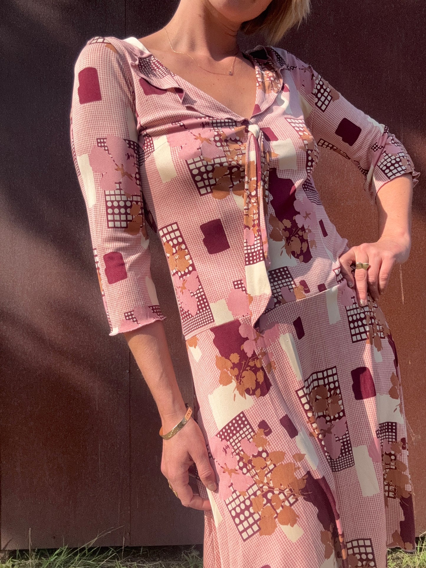 The Marcella 1970s Silk Dress