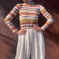 The Lorenza 1990s Striped Turtleneck