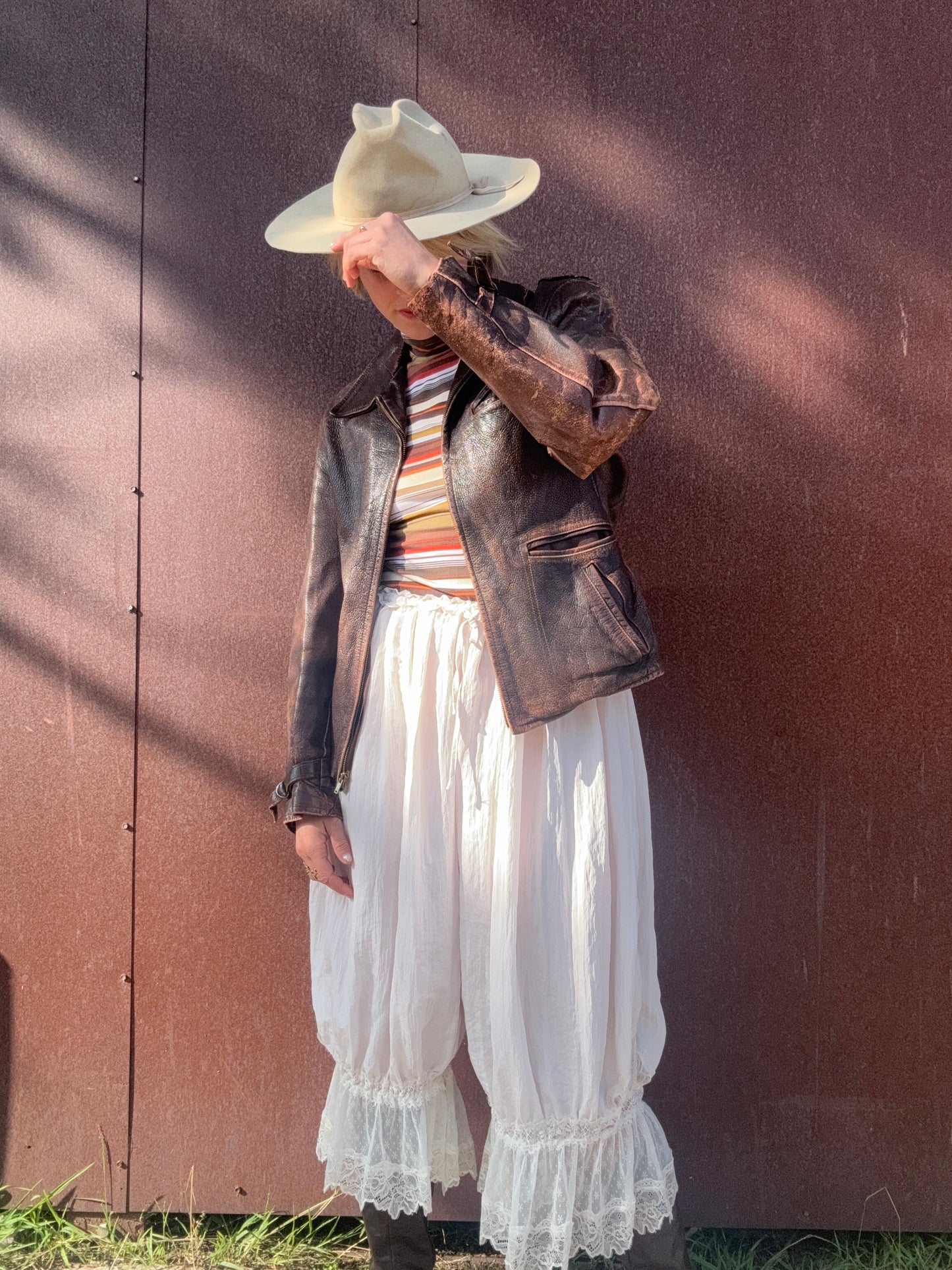 The Lara 1940s Leather Moto Jacket