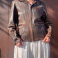 The Lara 1940s Leather Moto Jacket