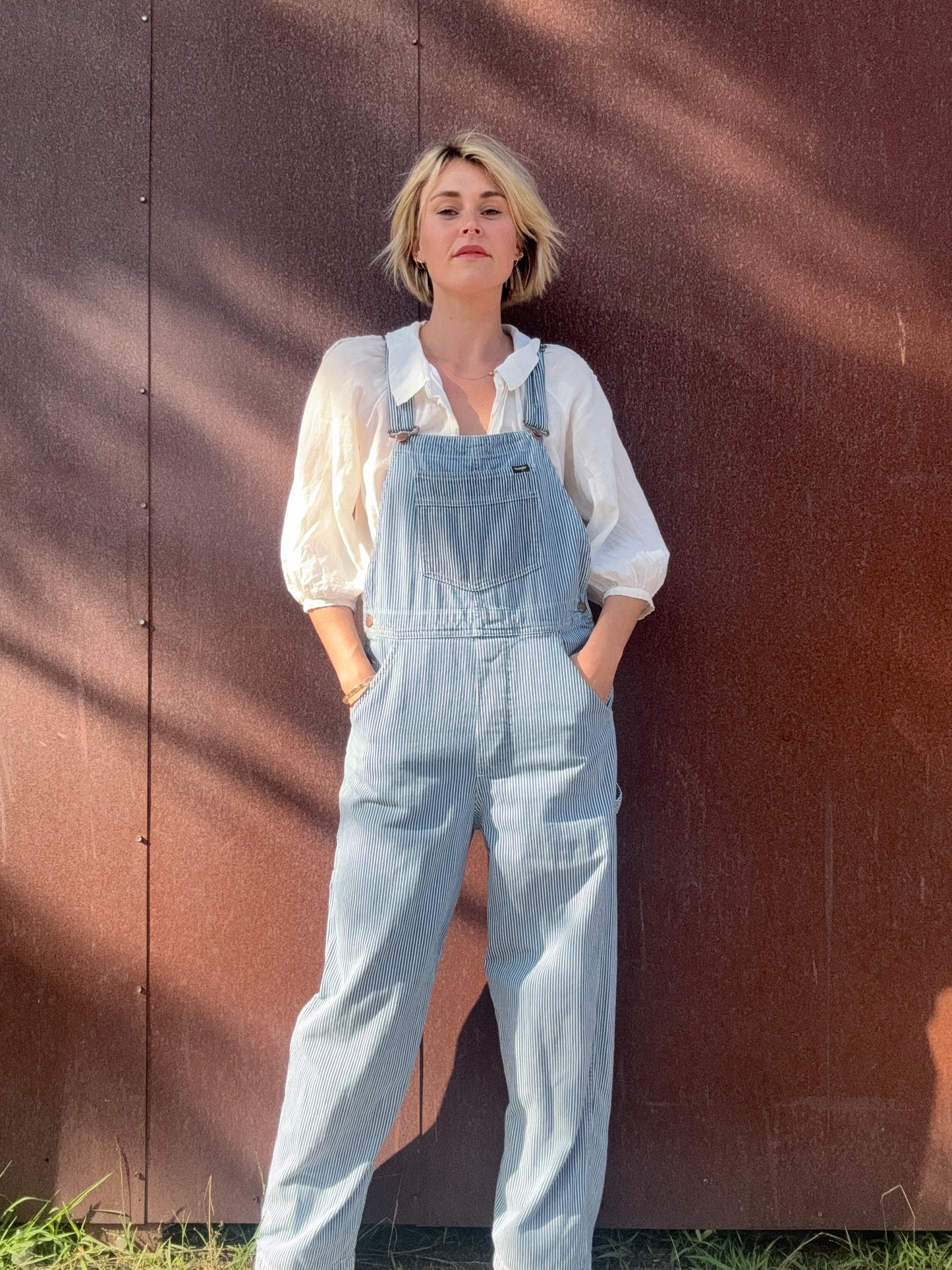 The Wrangler Pinstriped Overalls