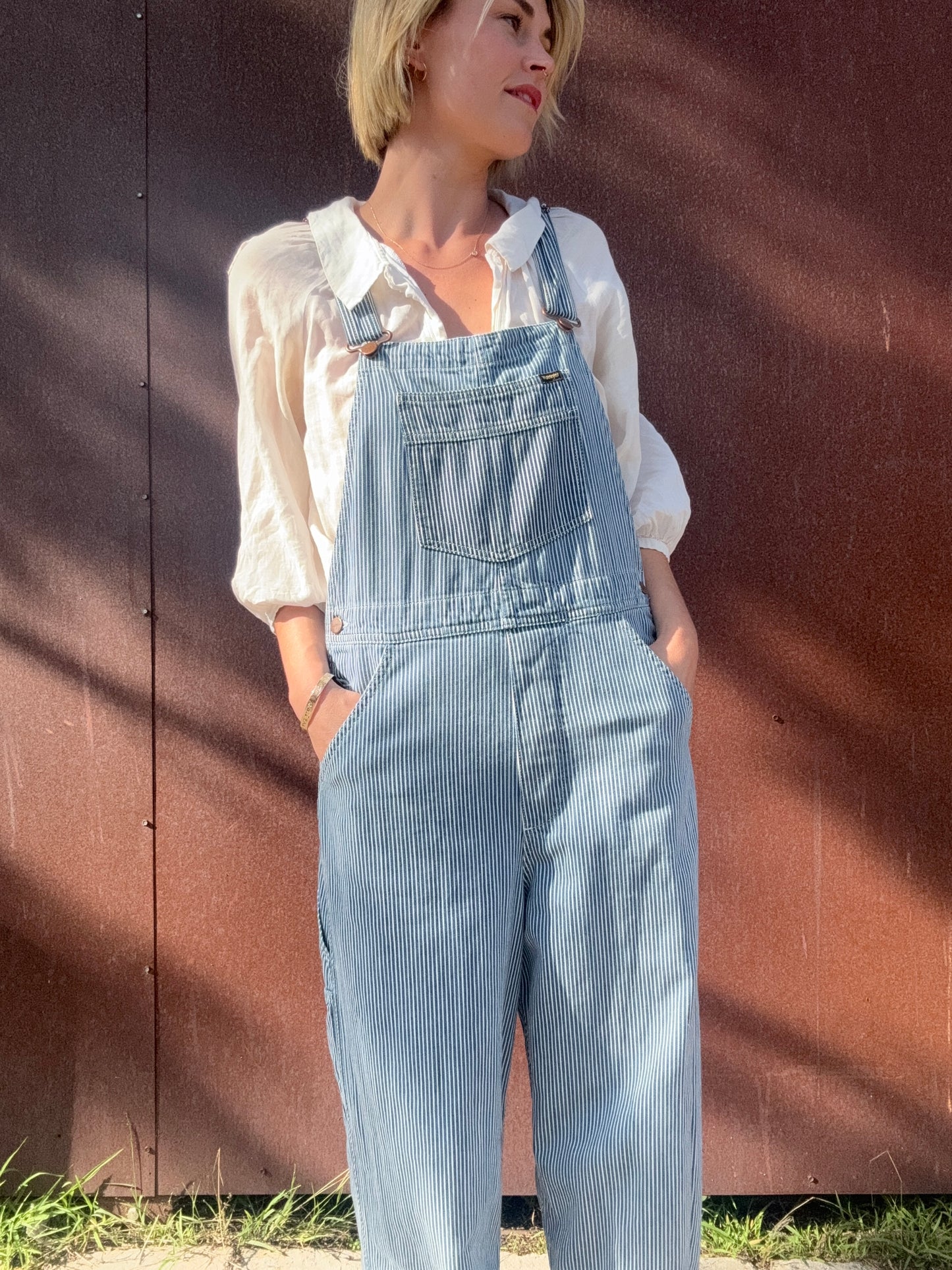 The Wrangler Pinstriped Overalls