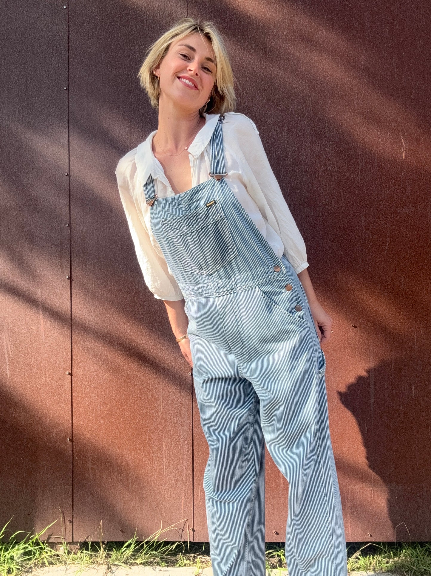 The Wrangler Pinstriped Overalls