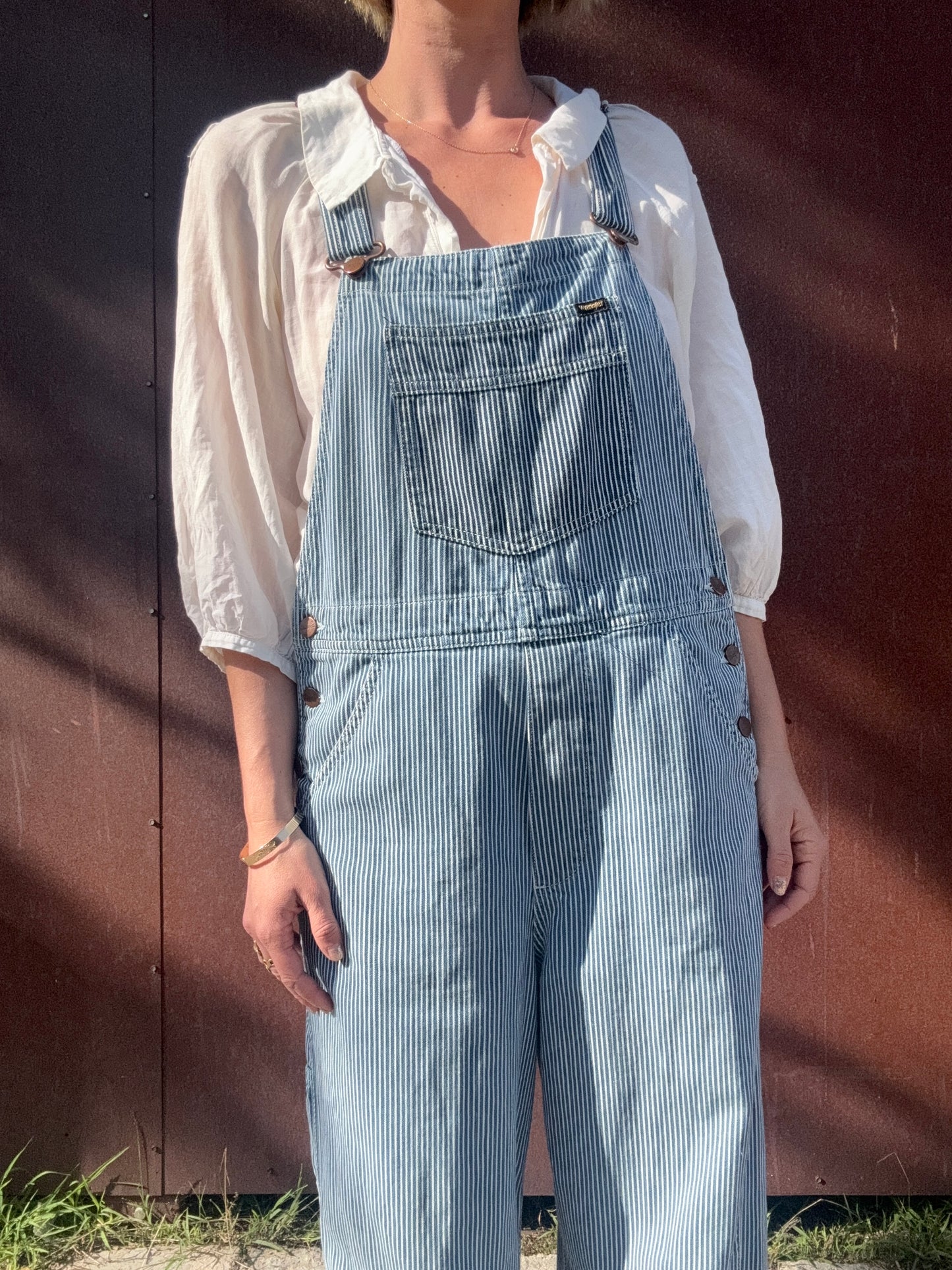 The Wrangler Pinstriped Overalls