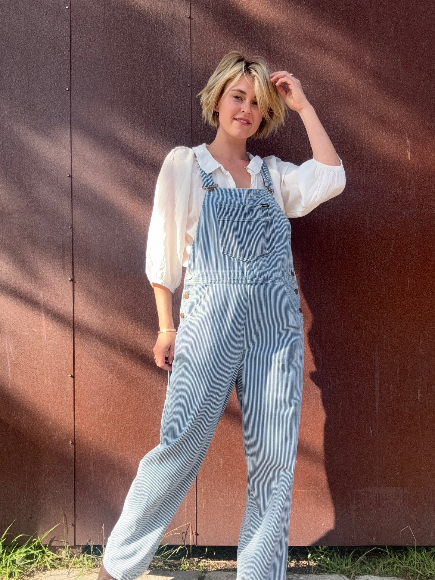 The Wrangler Pinstriped Overalls