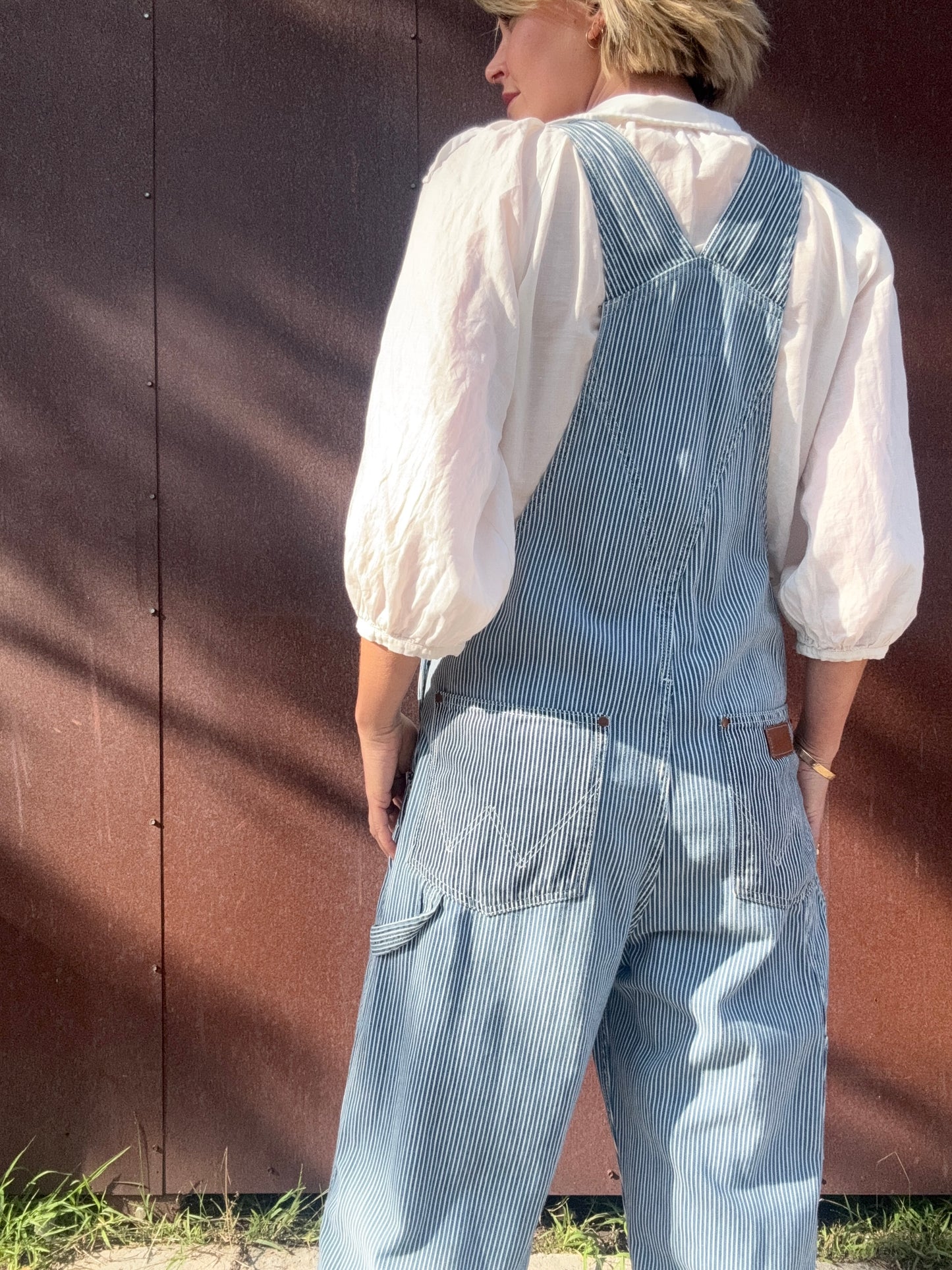 The Wrangler Pinstriped Overalls